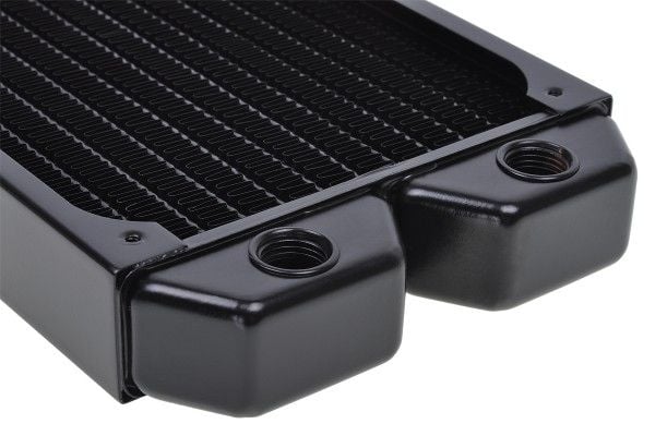 Alphacool 14248, Radiatorblokk, Messing, Kopper, Stål, Sort, 1/4", 2 vifter, 12 cm