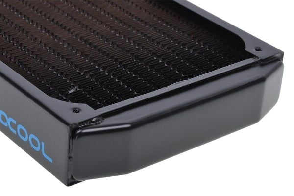 Alphacool 14248, Radiatorblokk, Messing, Kopper, Stål, Sort, 1/4", 2 vifter, 12 cm