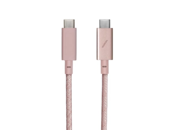Native Union Belt Cable Pro (USB-C to USB-C), 2,4 m, USB C, USB C, USB 2.0, 0,48 Gbit/s, Rosa