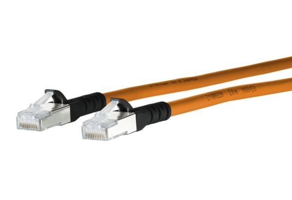 METZ CONNECT 1308451501-E, 1,5 m, Cat6a, S/FTP (S-STP), RJ-45, RJ-45, Sort, Oransje