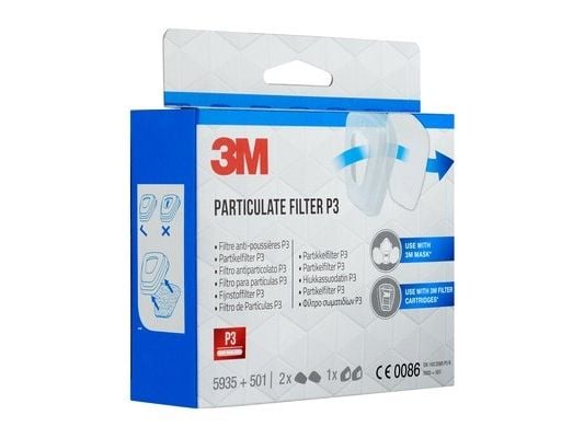 3M 5935, Partikkelfilter, 2 stykker, P3, 6000, 6500 and 7000 series