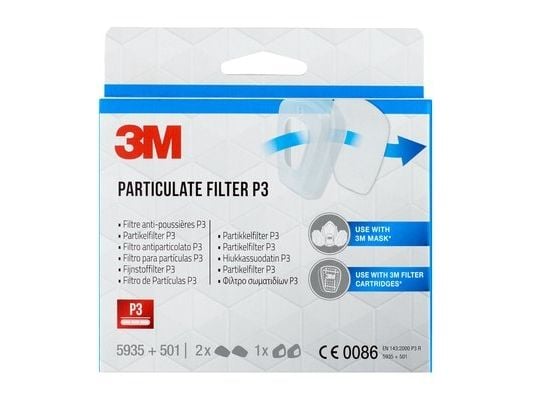 3M 5935, Partikkelfilter, 2 stykker, P3, 6000, 6500 and 7000 series