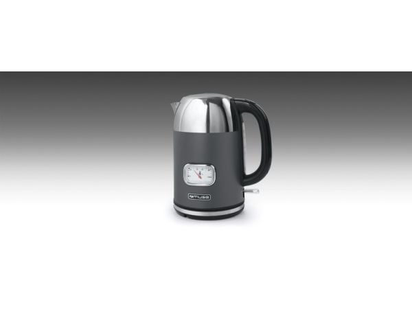 Muse MS-020 DG, 1,7 l, 2200 W, Grå, Rustfritt stål, Rustfritt stål, Vannivåindikator, Trådløs