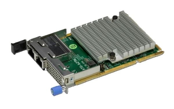 Supermicro AOC-ATG-B2TM-O, sisäinen, langallinen, PCI Express, Ethernet / kuitu, 10000 Mbit/s, vihreä, harmaa