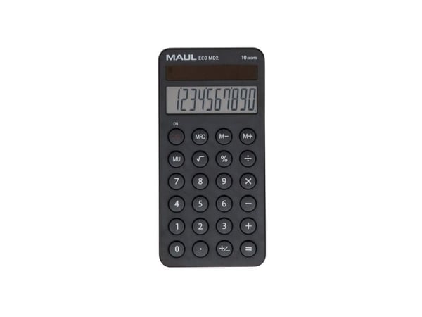 MAUL ECO MD2, Lomme, Grunnleggende, 10 sifre, 1 linjer, Solar, Svart