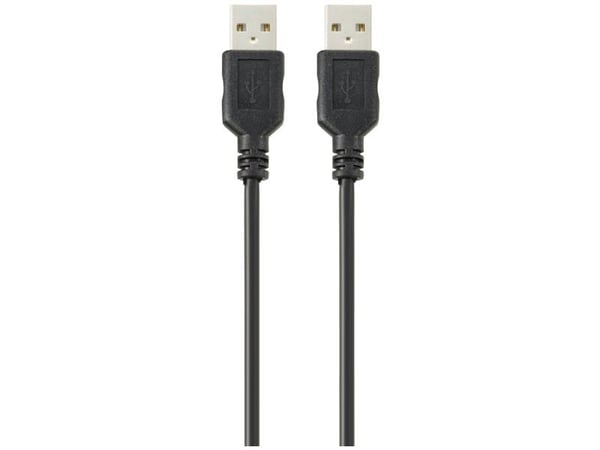 Renkforce USB-kaapeli USB 2.0 USB-A Stecker, USB-A Stecker 1.00 m Schwarz PVC Sleeve RF-5771508 (RF-5771508)