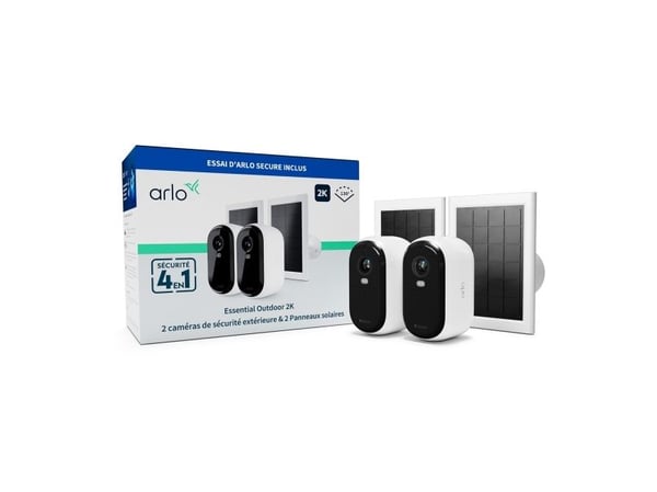 Arlo Essential - 2. generasjon - nettverksovervåkingskamera - innendørs, utendørs - værbestandig - farge (Dag og natt) - 4 MP - 2560 x 1440 - lyd -...