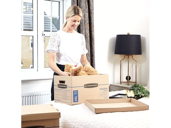 Fellowes 6203801, Förvaringslåda, Självtorkning, Rektangulär, Kartong, Mönstrad, 38 l