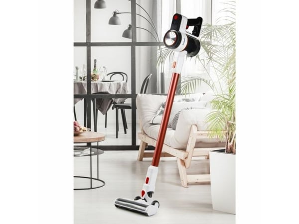 Domo DO242SV, Støvsuger med stang, Uten pose, Sort, Rød, Hvit, 0,55 l, Rektangulær, Tørr