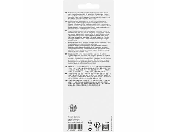Faber-Castell 115298, Multi, Svart, Blåsa, 4 styck