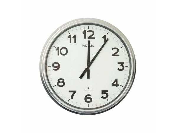 MAUL 9056195, Seinä, Radio-ohjattava kello, Pyöreä, Hopea, Muovi, Lasi MAUL 9056195, Seinä, Radio-ohjattava kello, Pyöreä, Hopea, Muovi, Lasi