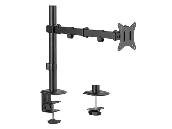 LC Power LC-EQE-A32B - Monteringssett (leddarm) - for LCD-skjerm - metall, plastikk - svart - skjermstørrelse: 17"-32" - skrivebordsmonterbar