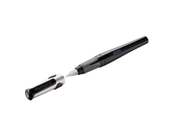 Pelikan 824484, Svart, Patronpåfyllingssystem, Blå, Rustfritt stål, Venstrehendt, Tyskland