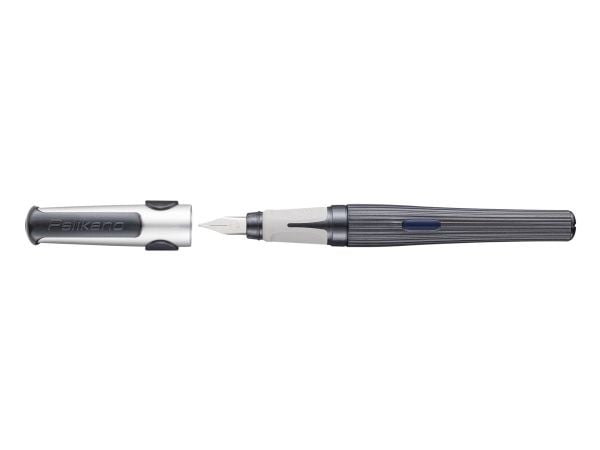 Pelikan 824507, Grå, Fyllesystem med patron, Blå, Rustfritt stål, Medium, Høyrehendt