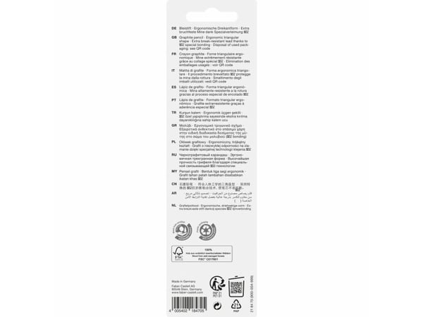 Faber-Castell 218470, musta, Sininen, Vaaleanpunainen, Kupla, 3 kpl