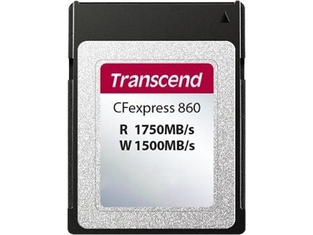 Transcend CFexpress 860, 160 GB, CFexpress, 1750 MB/s, 1500 MB/s, musta