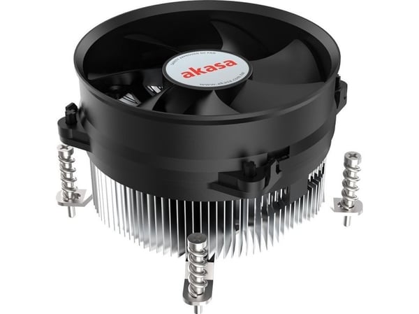 Akasa Intel LGA1700, Hybridkjøler, 9,5 cm, 11,7 dB, 36,6 dB, 53,62 cfm, Aluminium, Sort