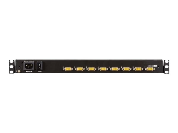 ATEN CL3108, 1366 x 768 pikseliä, HD, Telineasennus, 1U, Musta