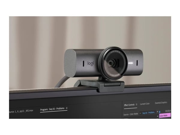 Logitech Master Series MX Brio - Direktestrømningskamera - farge - 8,5 MP - 3840 x 2160 - 4K, 1080p - lyd - USB-C