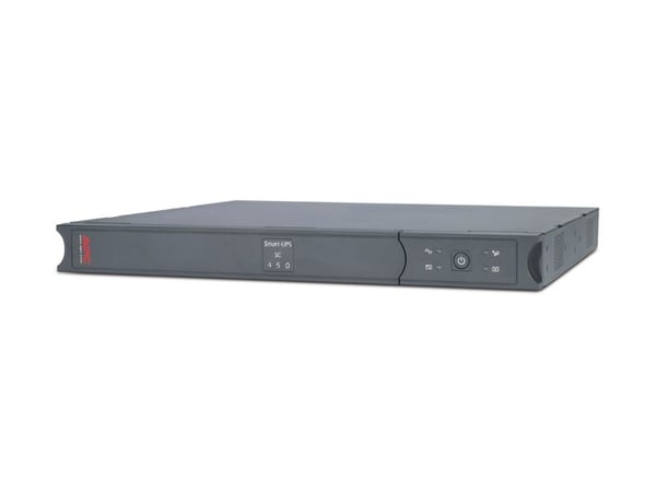 APC Smart-UPS SC 450VA - UPS (kan monteres i rack) - AC 230 V - 280 watt - 450 VA - RS-232 - utgangskontakter: 4 - 1U - grå - for P/N: AR106SH6, AR...