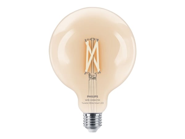 Philips Smart - LED-filamentlyspære - form: G125 - klar finish - E27 - 7 W (ekvivalent 60 W) - klasse E - avstembar hvit - 2700-6500 K