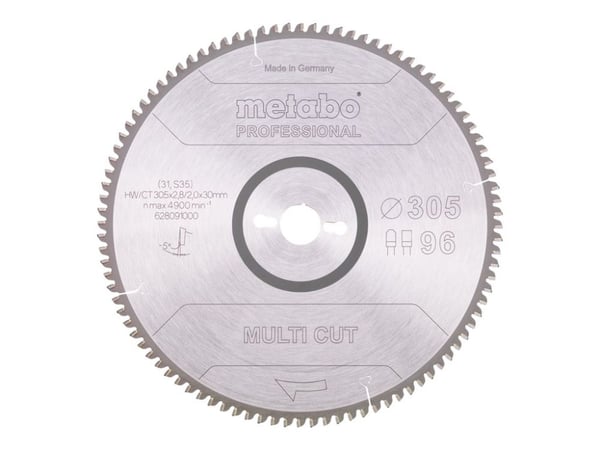 Metabo Multi Cut Professional - Pyörösahanterä - 305 mm - 96 hammasta - Metabo KGS 305 M, KGT 305 M, KS 305 M, KGT 305 M, KS 305 M