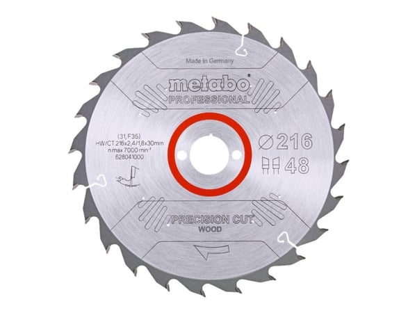 Metabo Professional Precision Cut Wood - Sirkelformet sagblad - for tre, kryssfinér, finertre, medium-density fibreboard (MDF), komposittmaterialer...