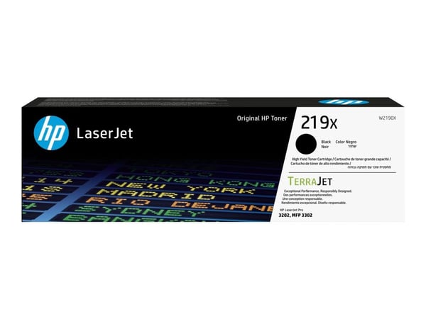 HP 219X - Høy ytelse - svart - original - LaserJet - tonerpatron (W2190X) - for Color LaserJet Pro MFP 3302fdn