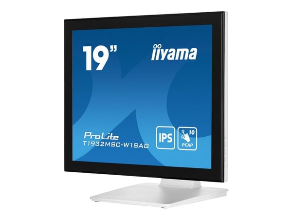 iiyama ProLite T1932MSC-W1SAG - LCD-skjerm - 19" - berøringsskjerm - 1280 x 1024 - IPS - 250 cd/m² - 1000:1 - 14 ms - HDMI, VGA, DisplayPort - høyt...