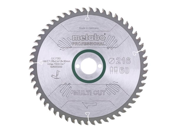 Metabo Professional Multi Cut - Pyörösahanterä - 216 mm - 60 hammasta - Metabo KGS 216 M, KGSV 72 XACT SYM, KS 216 M, KGSV 72 XACT SYM, KS 216 M