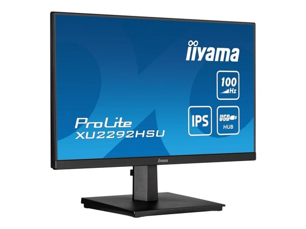 iiyama ProLite XU2292HSU-B6 - LED-skjerm - 22" (21.5" synlig) - 1920 x 1080 Full HD (1080p) @ 100 Hz - IPS - 250 cd/m² - 1000:1 - 0.4 ms - HDMI, Di...