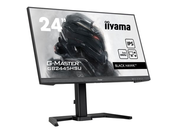 iiyama G-MASTER Black Hawk GB2445HSU-B1 - LED-skjerm - 24" - 1920 x 1080 Full HD (1080p) @ 100 Hz - IPS - 250 cd/m² - 1300:1 - 1 ms - HDMI, Display...