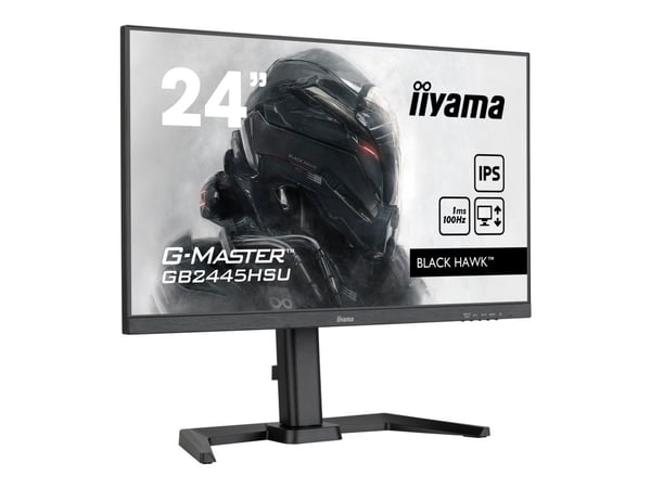 iiyama G-MASTER Black Hawk GB2445HSU-B1 - LED-skjerm - 24" - 1920 x 1080 Full HD (1080p) @ 100 Hz - IPS - 250 cd/m² - 1300:1 - 1 ms - HDMI, Display...