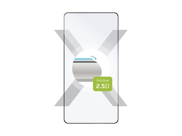 FIXED - Skjermbeskyttelse for mobiltelefon - full deksel - 2.5D - glass - rammefarge svart - for Xiaomi POCO M6 Pro; Xiaomi Redmi Note 13 Pro