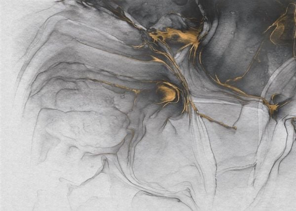 Fotomural på non-woven med ink gold FLOW