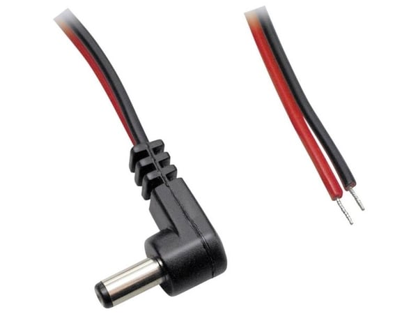 BKL Electronic lavspennings tilkoblingskabel, åpen ende 5,50 mm / 2,10 mm, 5,00 m (1 stk.)