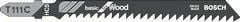 Bosch Basic for Wood T 111 C - Stikksagblad - for tre, kartong, kryssfinér, fiberplate, bløtt tre - 5 deler - lengde: 100 mm