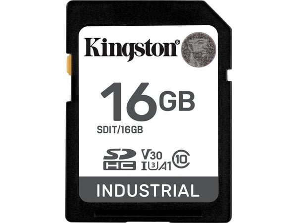Kingston Industrial - Flashminnekort - 16 GB - A1 / Video Class V30 / UHS-I U3 / Class10 - microSDHC UHS-I