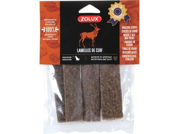 Zolux godis till hund hjortstrimlor 100 g Zolux godis till hund hjortstrimlor 100 g