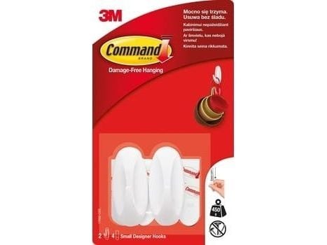 3M Comannd gjenbrukbar kroksats 2 kroker + 4 hanreimer 17082....