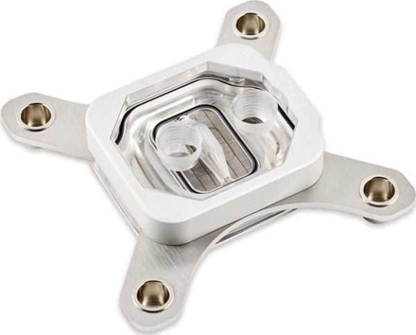 Aqua Computer 21871, Vannblokk, Acetal, Aluminium, Sølv, Aluminium, Sølv, Hvit, LGA 1700, RGBpx, 1/4"