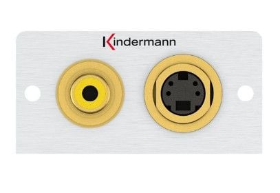 Kindermann 7444000505, S-Video + RCA, 1 moduuli(a), Alumiini, Alumiini, 50 mm, 4,7 cm