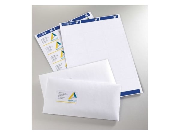 Avery L7159-15, Hvit, Selvklebende Etikett, Papir, Laser/Blekkskriver, Permanent, Rektangel