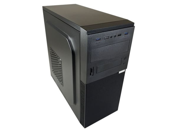 Hus MidiTower ATX 7041B svart USB-C/USB-A, HD Audio, uten strømforsyning