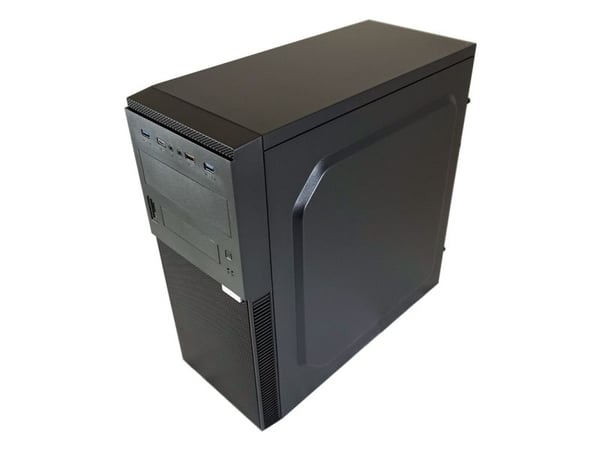 Hus MidiTower ATX 7041B svart USB-C/USB-A, HD Audio, uten strømforsyning