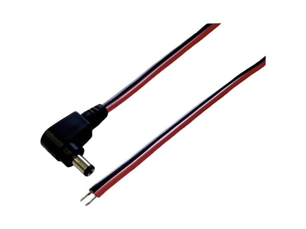 BKL Electronic 072017 tilkoblingskabel lavspenning lavspenningsplugg - åpne kabelender 5,5 mm 2,1 mm 2,00 m 1 stk (072017)