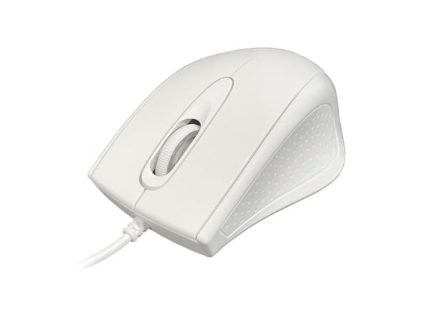 LC Power m710W - Mus - optisk - 3 knapper - kablet - USB - hvit