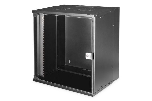 Digitus SOHO PRO Series - Rack skap - veggmonterbar - RAL 9005, svart - 12U - 19"