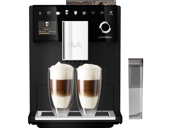 Melitta 630-212, Espressomaskin, 1,8 l, Kaffebönor, Inbyggd kvarn, 1400 W, Svart
