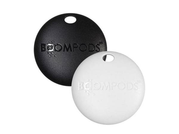 Boompods BOOMTAG, Element, Finder, Sort, Hvid, Genanvendt plast, IPX5, 8760 t
